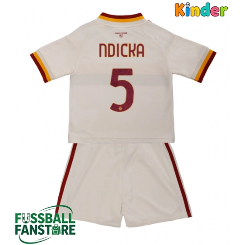 AS Roma Evan Ndicka #5 Replik Auswärtstrikot Kinder 2026-27 Kurzarm (+ Kurze Hosen)